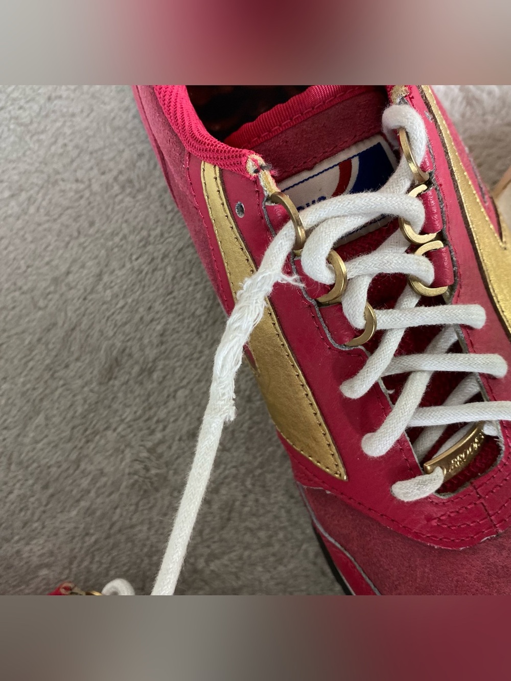 Brooks Vintage 1201711B698 Womens Sneakers Size 9 Red Gold Running Shoes NEW - Picture 10 of 12